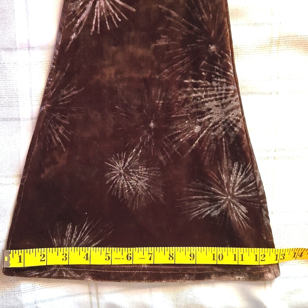 Petra Collins SSENSE Exclusive Brown Velvet Devore Flared Pants - Picture 9 of 15